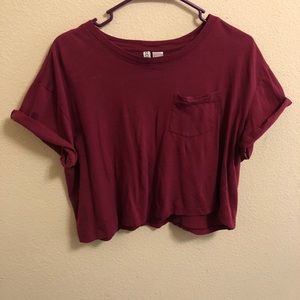 H&M Divided Crop Top W/ Pocket